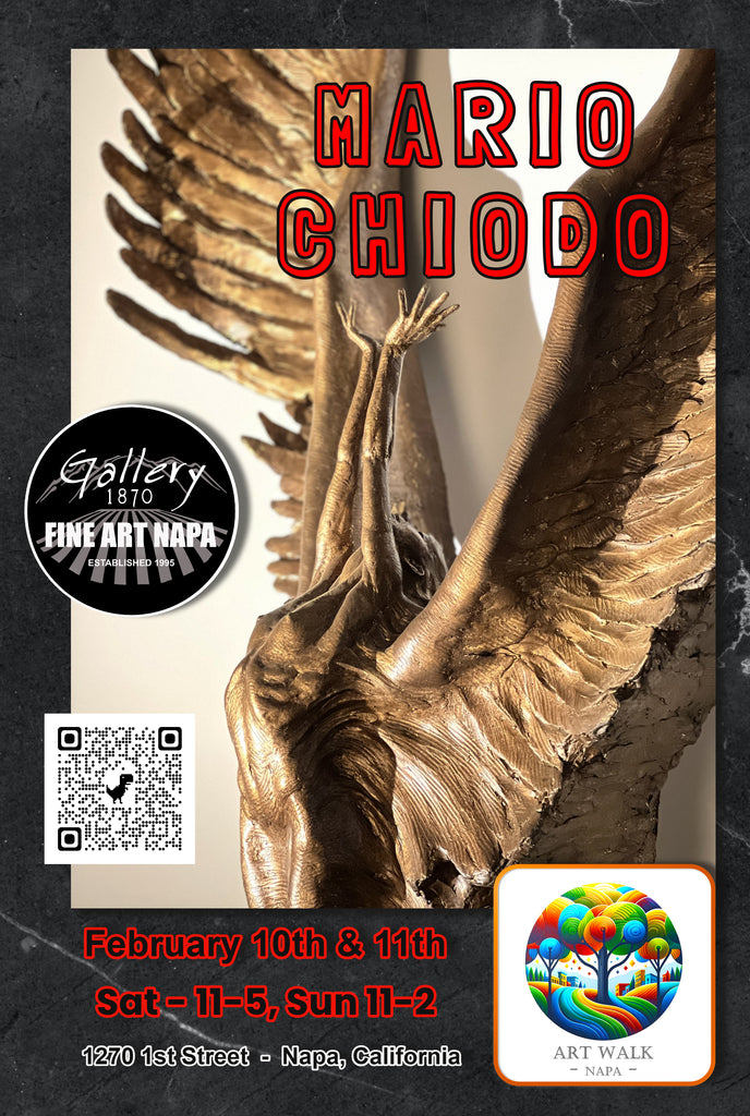 Renowned Sculpture Artist - Mario Chiodo - at Gallery 1870 - FINE ART NAPA - Art Walk 2024 - February 10th & 11th
