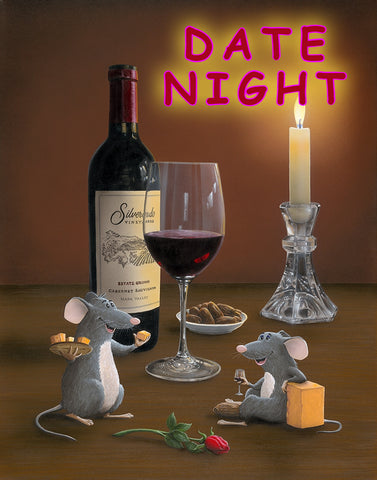 Date Night mouse painting by Patrick O'Rourke