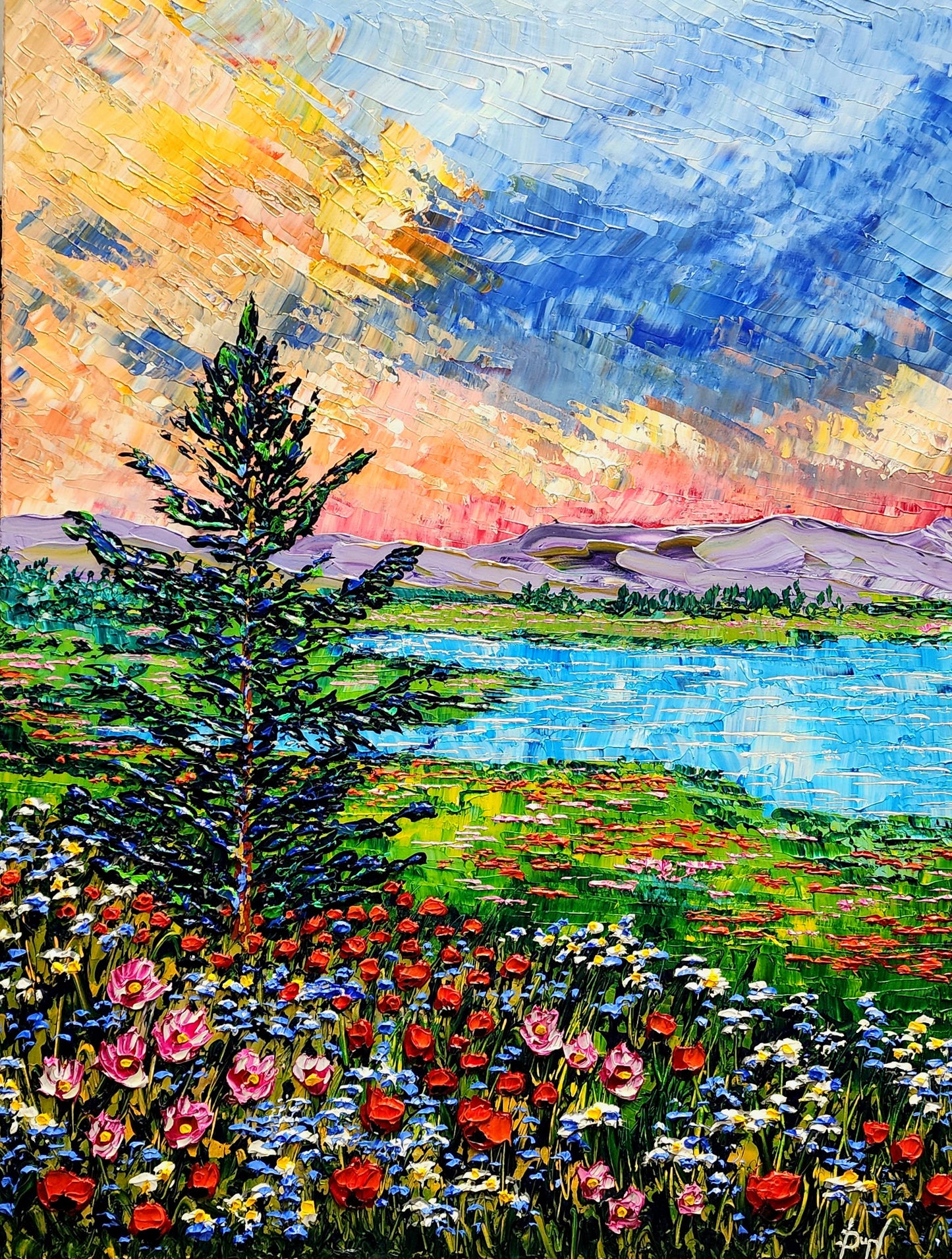 Sunset on Colorful Waters by Isabelle Dupuy