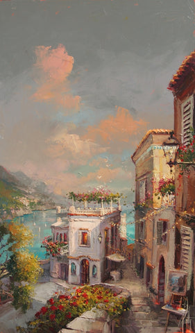 Amalfi Daybreak by Contemporary Impressionism Artist Steven Quartly
