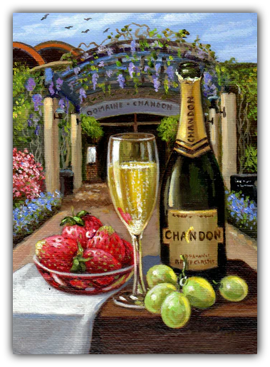 Domaine Chandon 10 x 8" - Giclée on Canvas by Imre Buvary