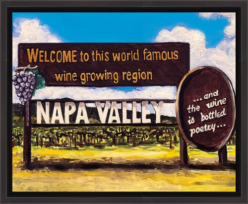 Napa Valley Welcome giclee on canvas by Thor
