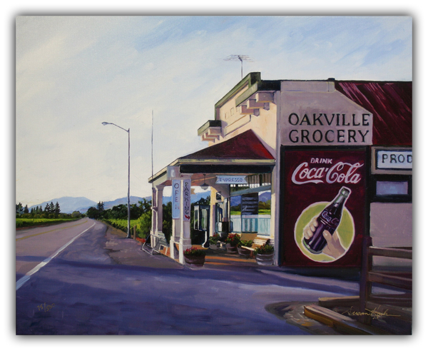 Oakville Repast - painting of the Napa Valley Oakville Grocery by Susan Hoehn