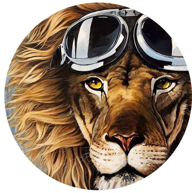 Leap of Faith 24" Round Original Oil on Panel