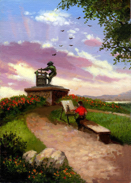 Grape Crusher 10 x 8" - Giclée on Canvas by Imre Buvary