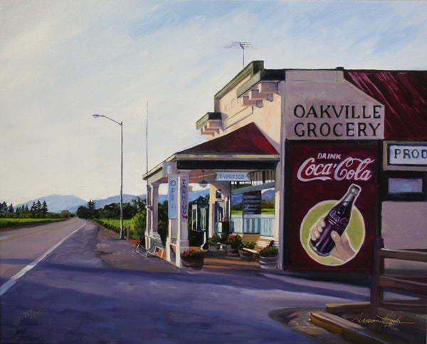 Oakville Repast - painting of the Napa Valley Oakville Grocery by Susan Hoehn