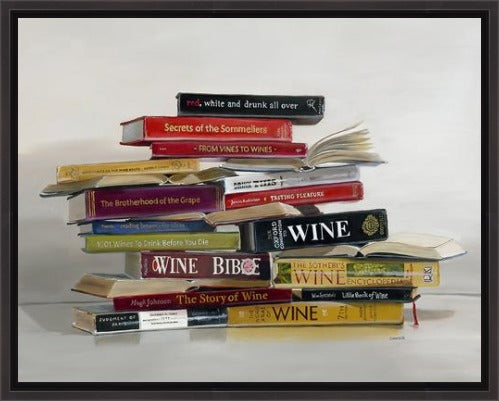 Red, White & Drunk All Over by Gail Chandler - custom framed