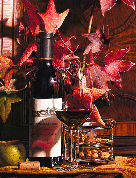 Red Legacy limited edition giclée on canvas by Eric Christensen – Gallery 1870 exclusive wine art, 18x12 and 27x18" gallery wrapped canvas ready to hang.