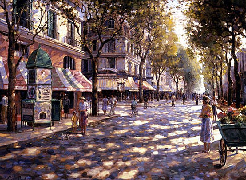 Cafe Francais - Canvas Print