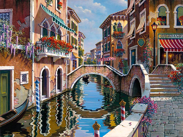 Rendezvous in Venice - limited edition canvas giclée by Bob Pejman