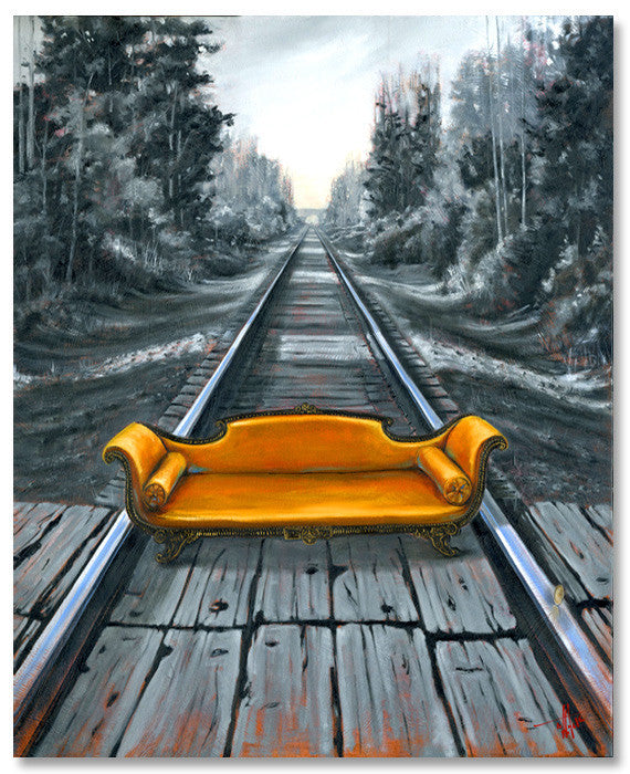 Roads of Experience 36x30" framed original oil by Pete Tillack