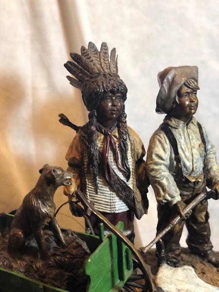 The Buffalo Hunters bronze sculpture