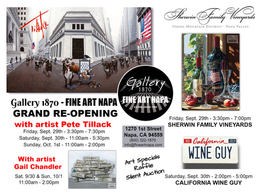 Gallery 1870 - FINE ART NAPA - Grand-Re-Opening in Downtown Napa