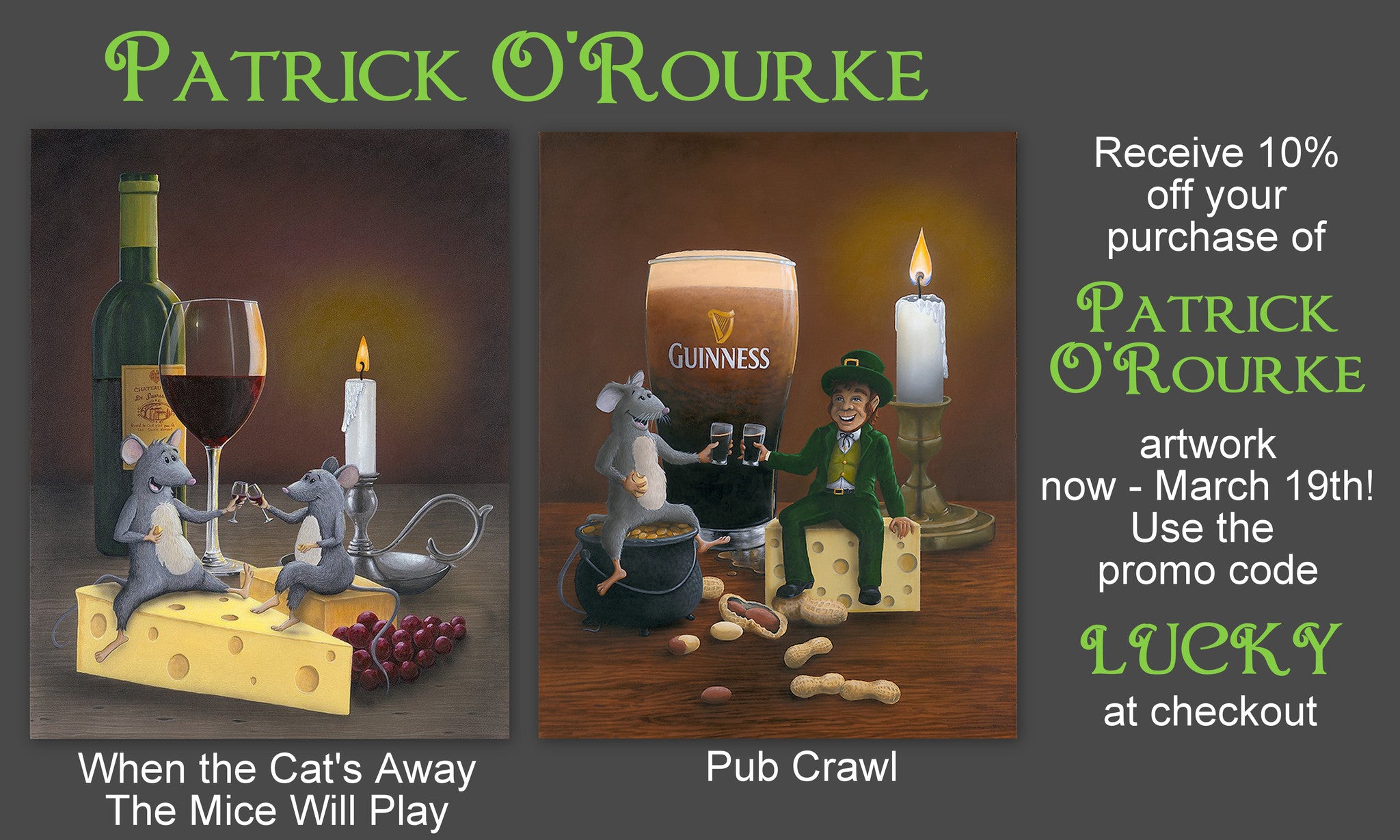 Get the LUCK of the Irish with Patrick O'Rourke's Art – Gallery 1870
