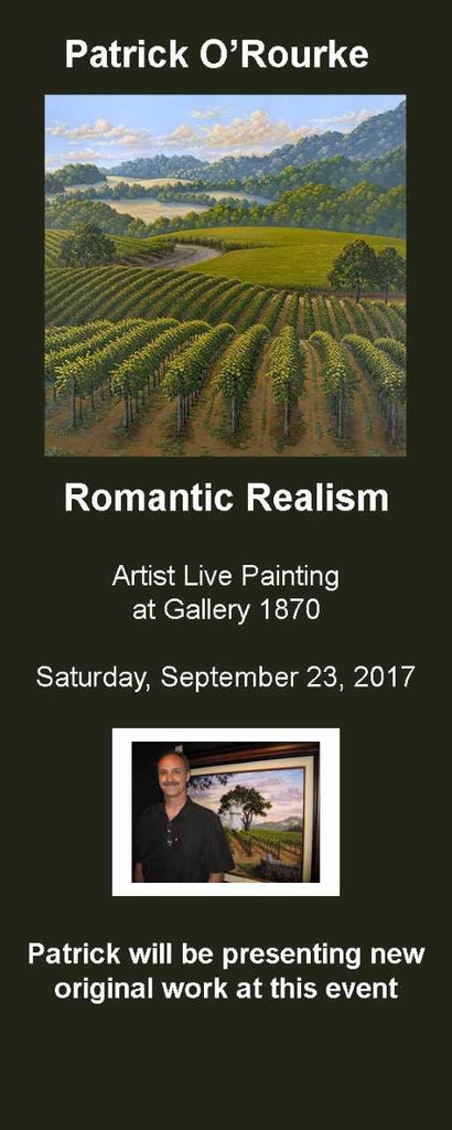Patrick O'Rourke painting live at Gallery 1870 on Saturday, September 23