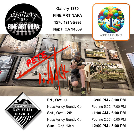 Pete Tillack Art Show at Gallery 1870 in downtown Napa