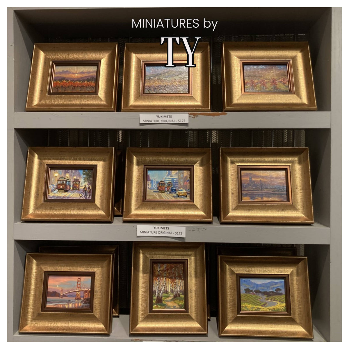TY - miniature original paintings of the Napa Valley available at Gallery 1870