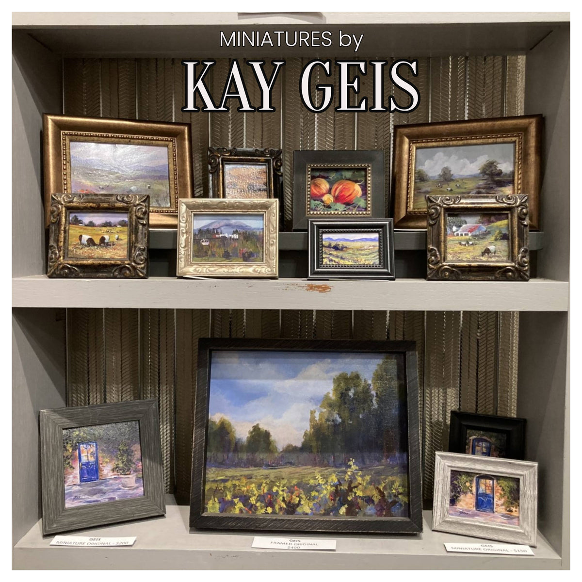Kay Geis miniature original paintings of the Napa Valley available at Gallery 1870