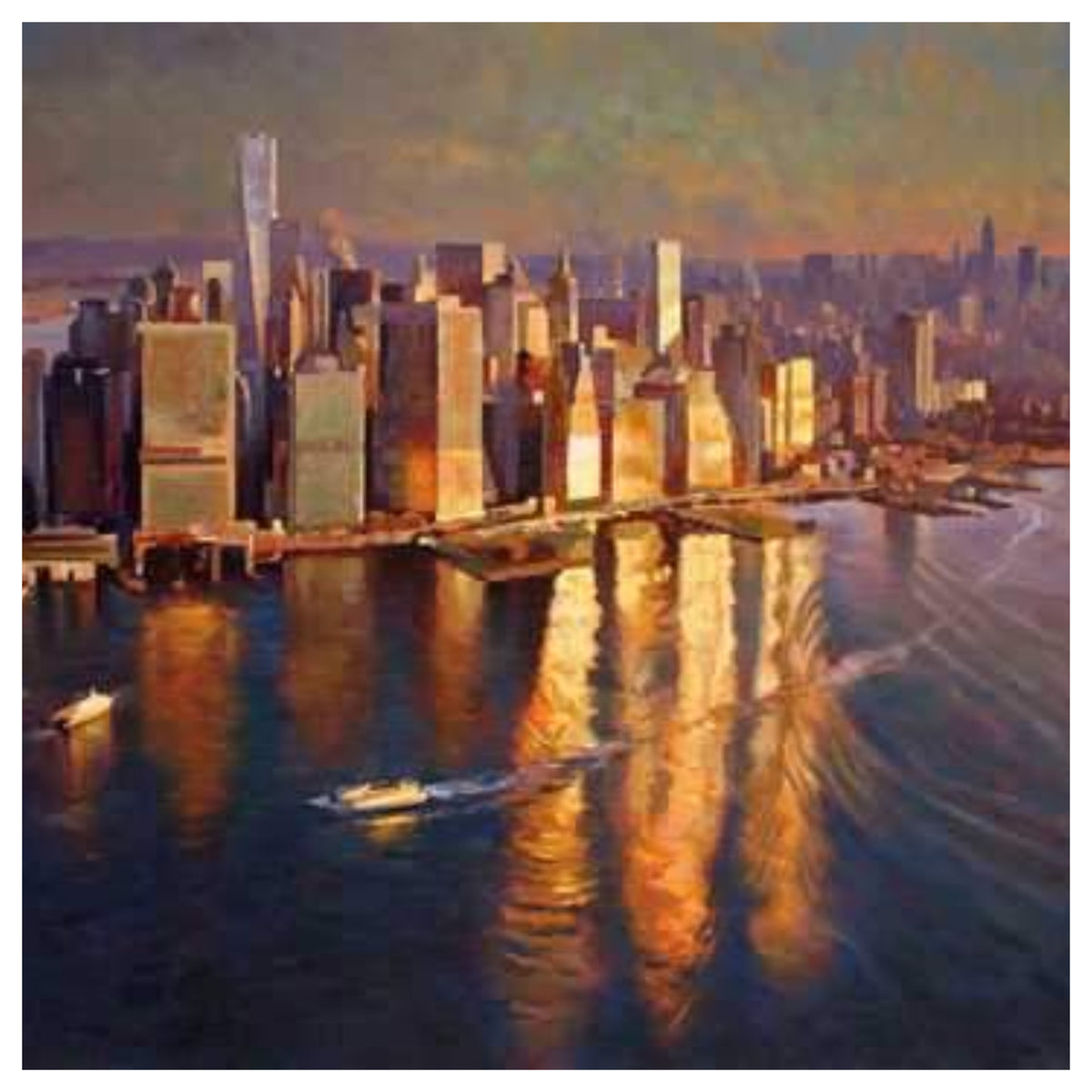 Sunrise Over Manhattan by Leon Roulette