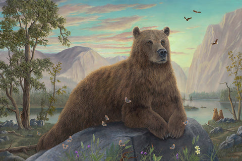 The Sphinx bear painting by Robert Bissell.