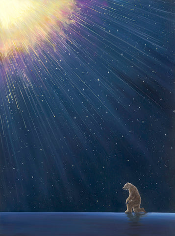 Supernova bear painting by Robert Bissell.