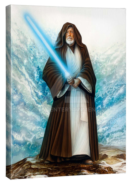 “Jedi Master Obi-Wan Kenobi™ artwork – Star Wars™ licensed canvas by Monte Moore