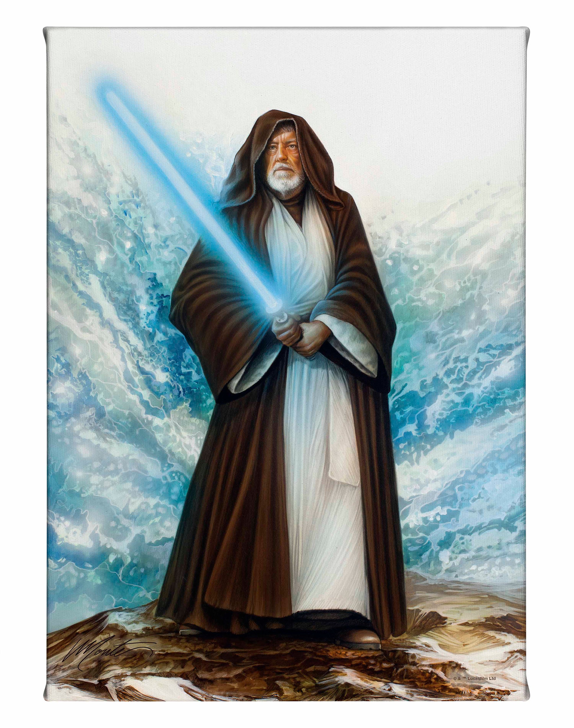“Jedi Master Obi-Wan Kenobi™ artwork – Star Wars™ licensed canvas by Monte Moore