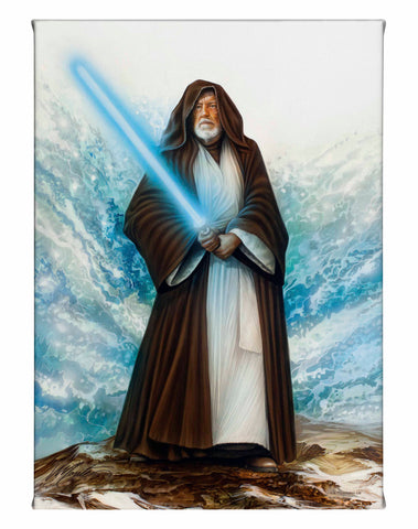 “Jedi Master Obi-Wan Kenobi™ artwork – Star Wars™ licensed canvas by Monte Moore