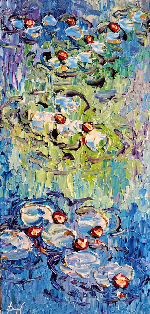Lilies of Summer Waters 40x20" original
