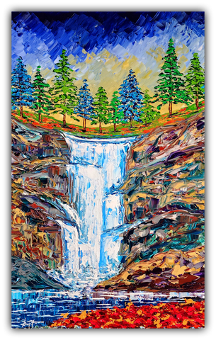 Waterfall of Colorful Vibrance 48 x 30" original by Isabelle Dupuy