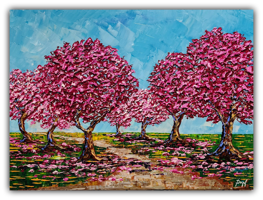 Cherry Blossoms of the Springtime Paths