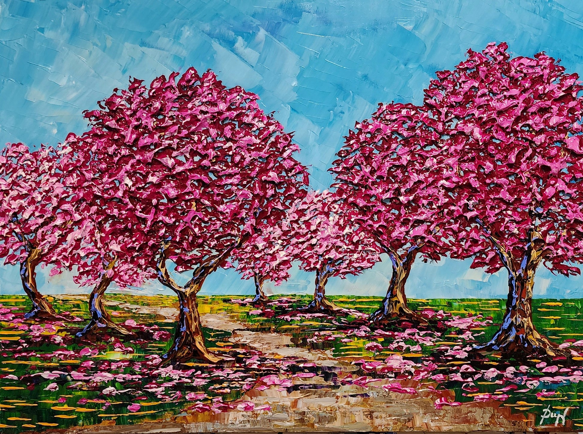 Cherry Blossoms of the Springtime Paths