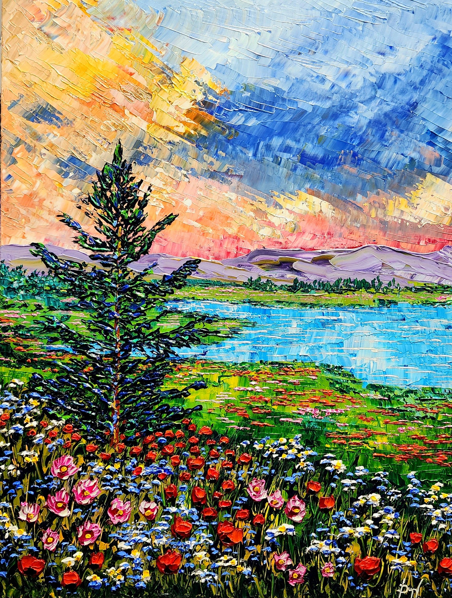 Sunset on Colorful Waters by Isabelle Dupuy