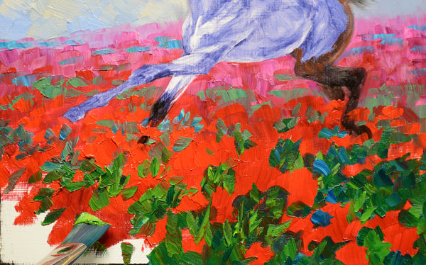 Sheer Joy - 10x10" Cradled Panel Original Oil by Mikki Senkarik