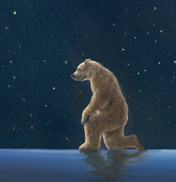 Supernova bear painting by Robert Bissell.