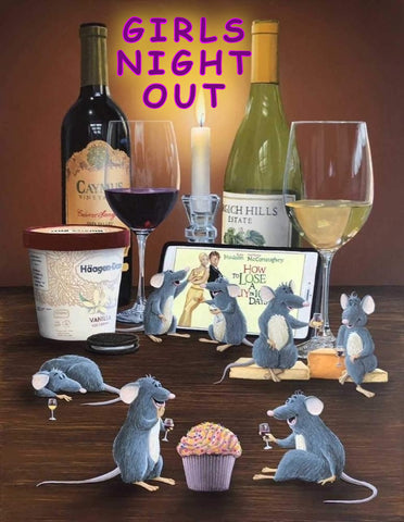 Girls Night Out mouse painting by Patrick O'Rourke