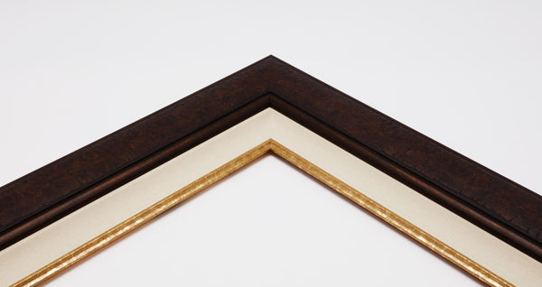 Mocha Wood Frame with Distressed Veneer