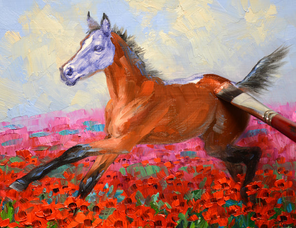 Sheer Joy - 10x10" Cradled Panel Original Oil by Mikki Senkarik