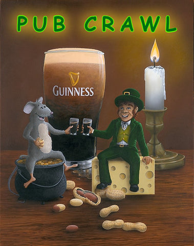 Pub Crawl by Patrick O'rourke mouse painting