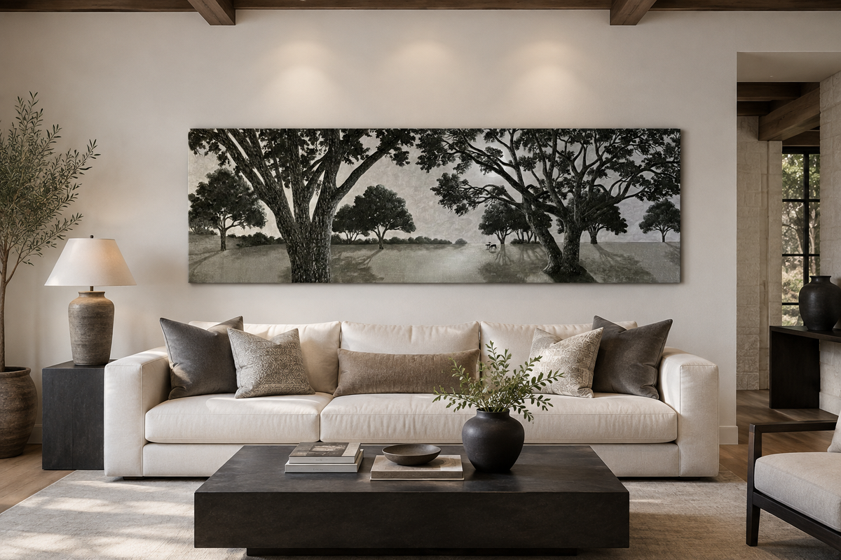 A Walk In the Park 24 x 72" Original Acrylic by Patrick O'Rourke