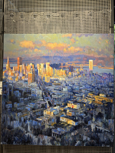 Afternoon Over San Francisco Original Oil by Roulette