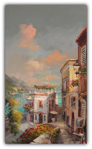 Amalfi Daybreak by Contemporary Impressionism Artist Steven Quartly