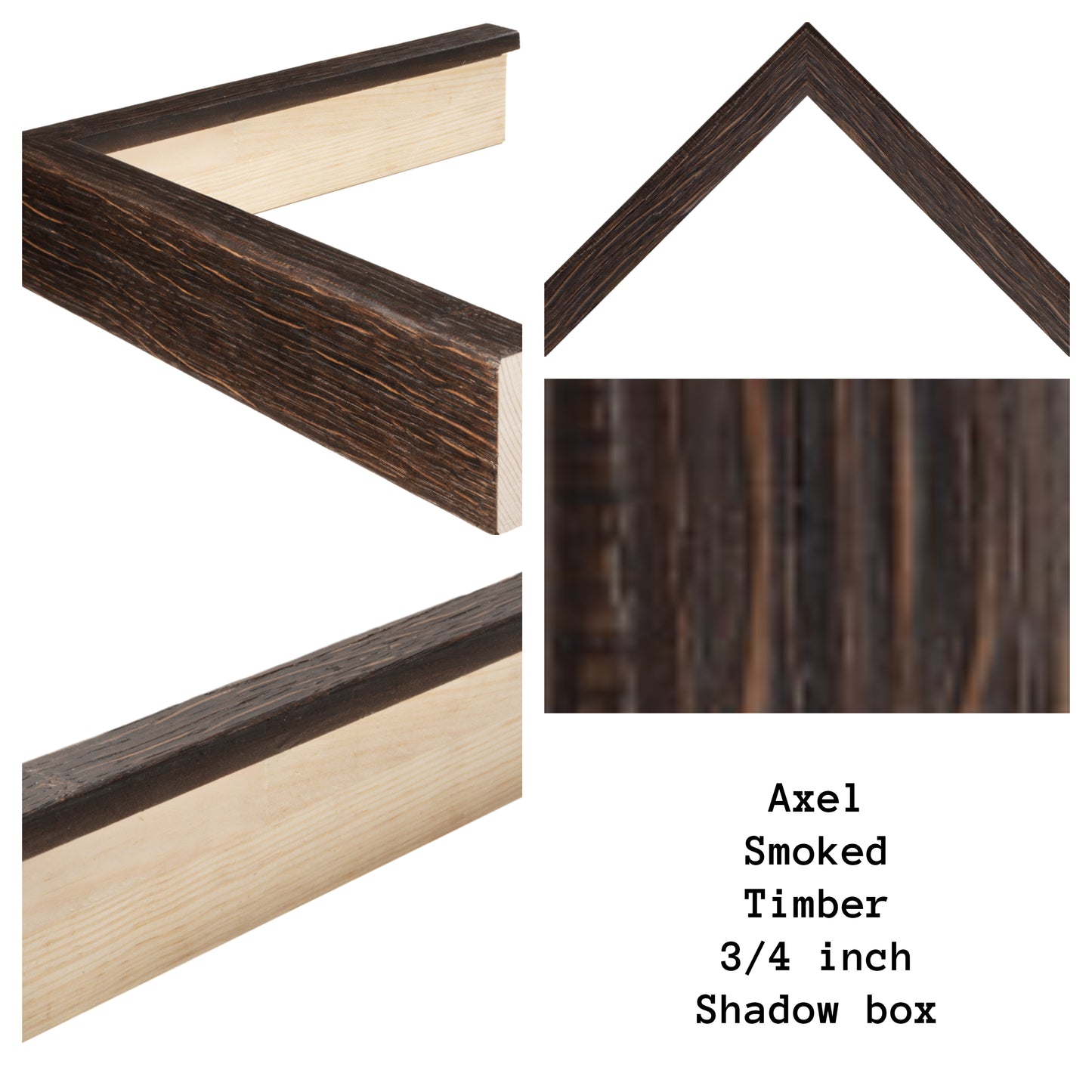 Axel Shadow Box Frame - Smoked Timber