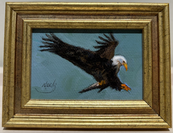 Eagle Miniature Original by Karen Neely