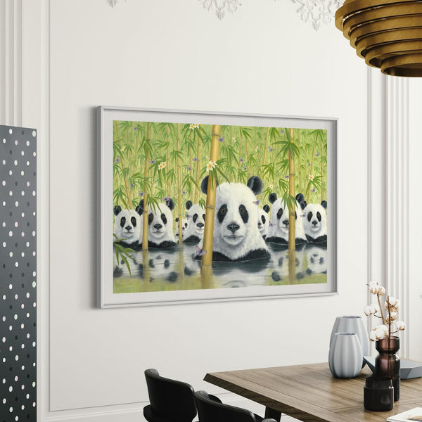 Bear Cats by Robert Bissell - panda bears in the bamboo