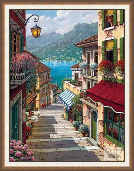 Bellagio Village - limited edition canvas giclée