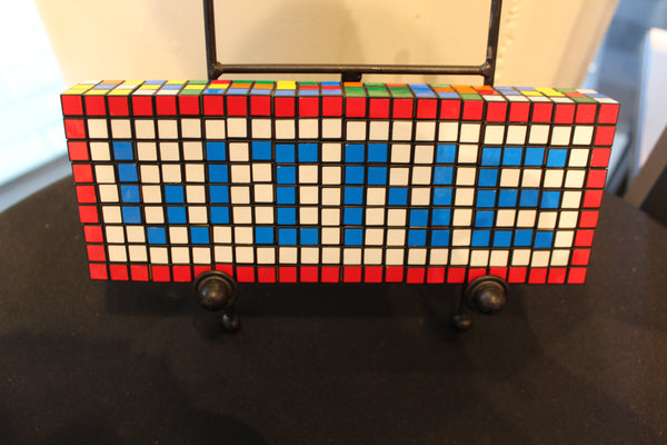 Any 4 Letter Word - 3x8 Mini Cube Original - Ready to Hang Unframed