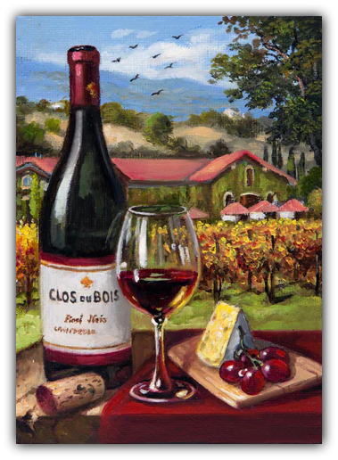 Clos du Bois 10 x 8" - Giclée on Canvas by Imre Buvary