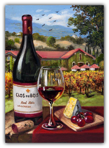 Clos du Bois 10 x 8" - Giclée on Canvas by Imre Buvary