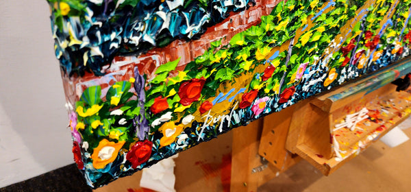 Isabelle Dupuy Vineyard with Tree Commissioned Painting - 36 x 48"
